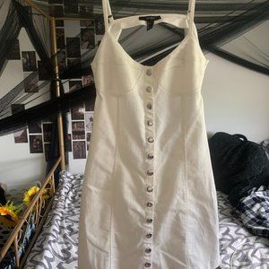 White denim bodycon dress